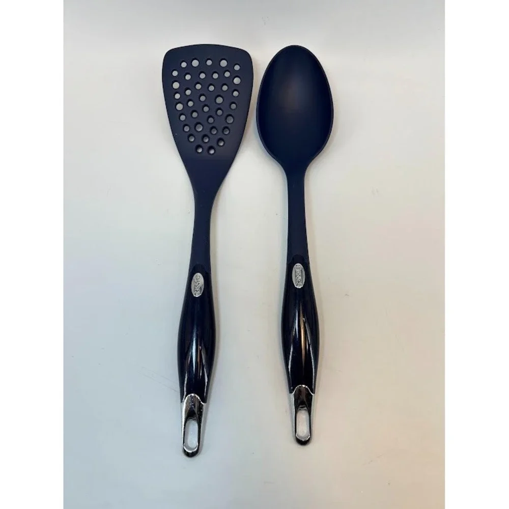 Vintage Dansk Navy (Dark Blue) Melamine Spatula Turner Flipper and Serving Spoon